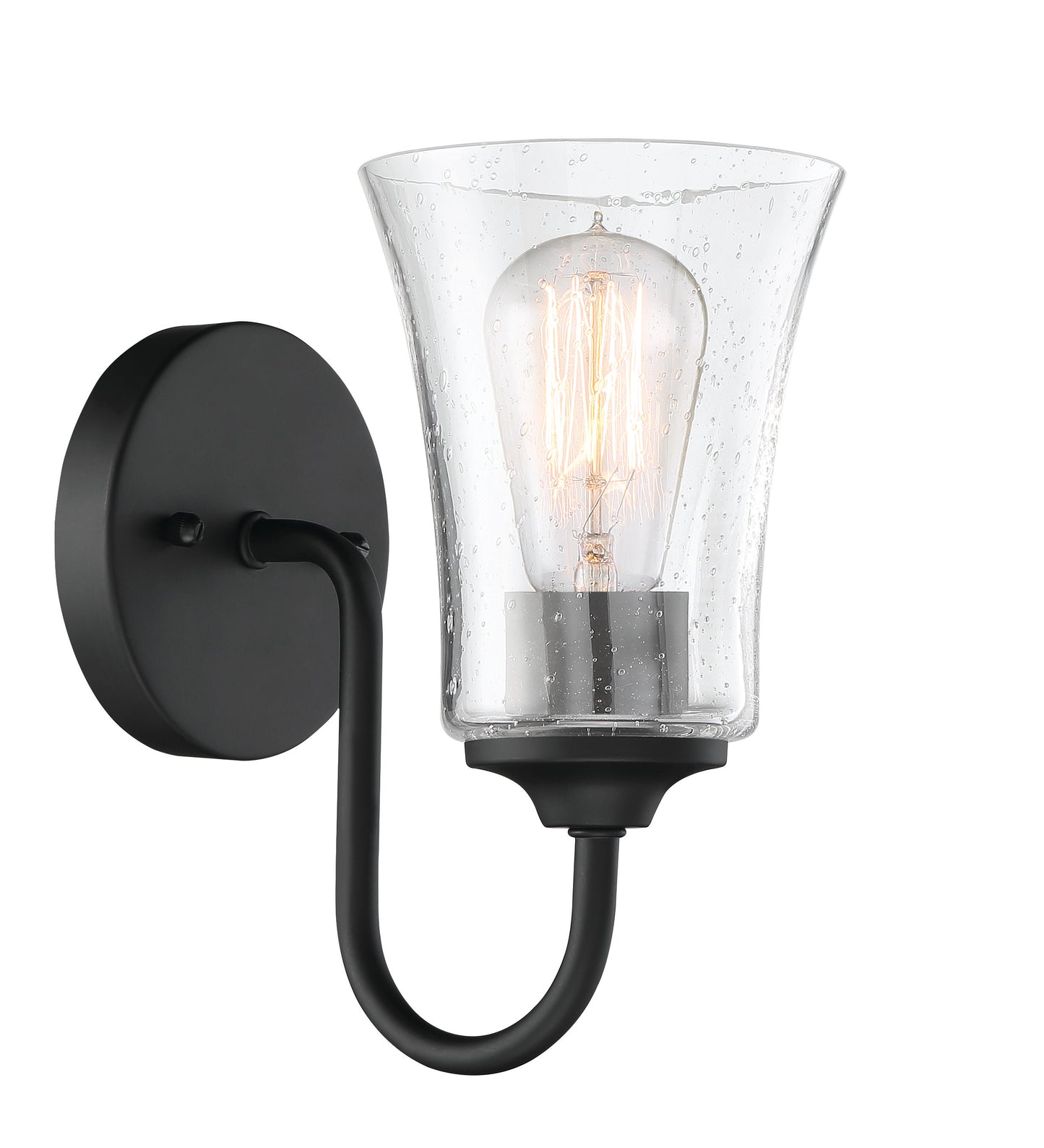 50401-FB - Gwyneth 1 Light 9.5" High Wall Sconce - Flat Black