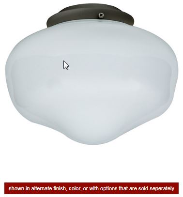 OLK3-GV-LED - Schoolhouse White Glass w/1x9w LED- GV