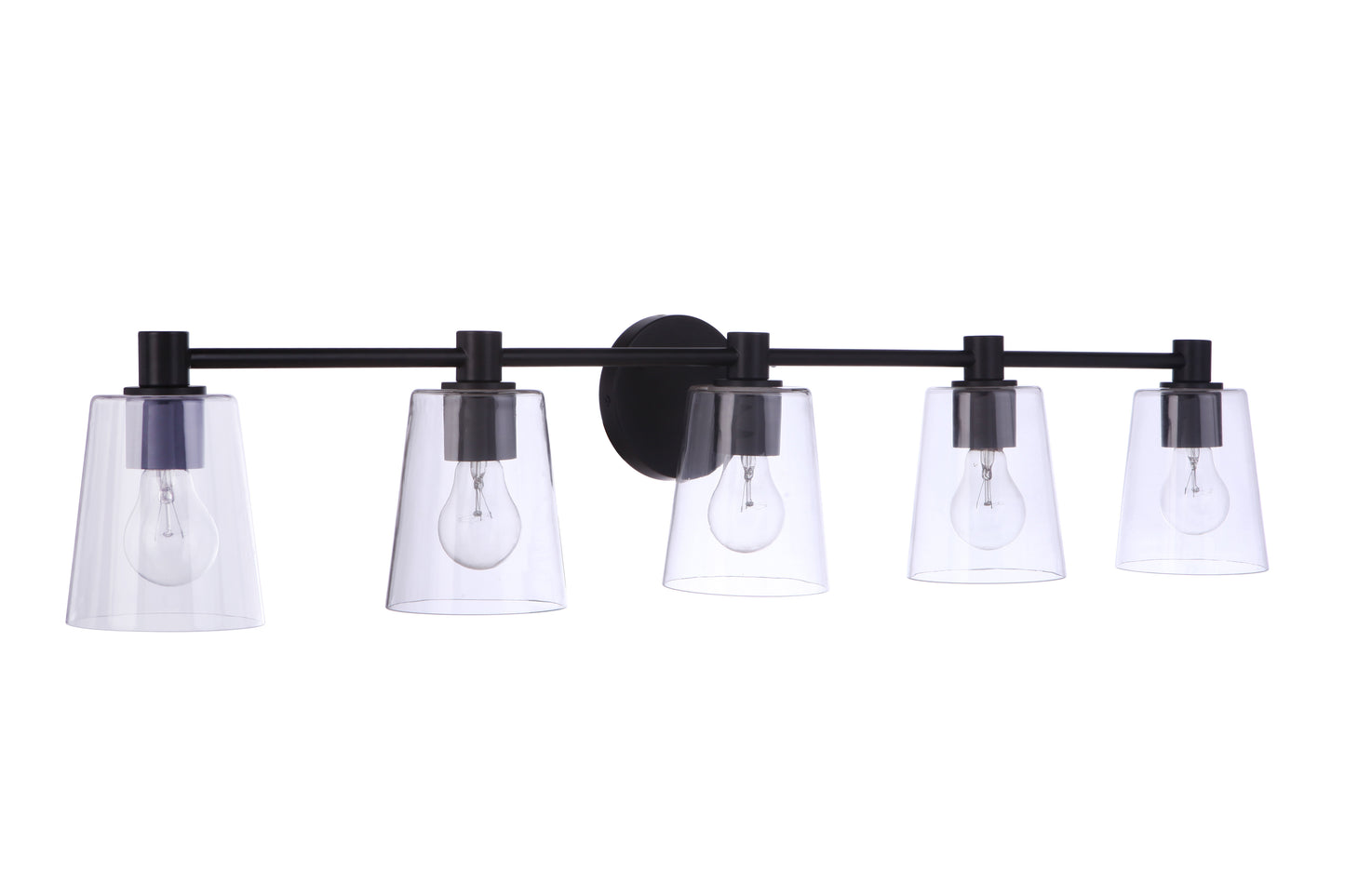 12642FB5 - Emilio 5 Light 42" Wide Vanity Light - Flat Black