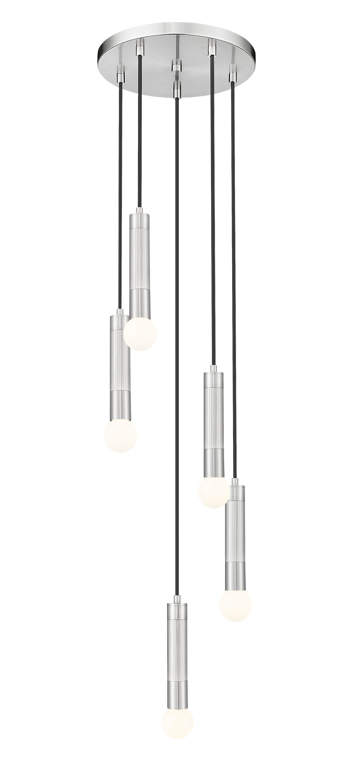 1956P-5R-BN - Stari 5 Light 12" Chandelier - Brushed Nickel
