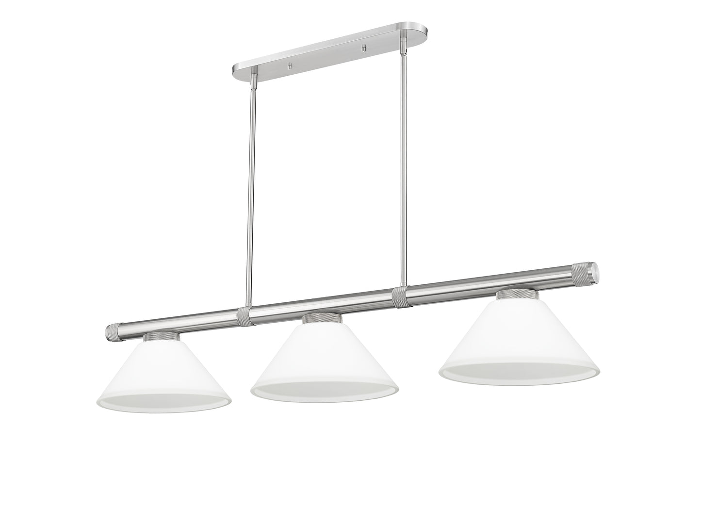 3050-3BN-AMO14 - Vanguard 3 Light 58" Billiard - Brushed Nickel