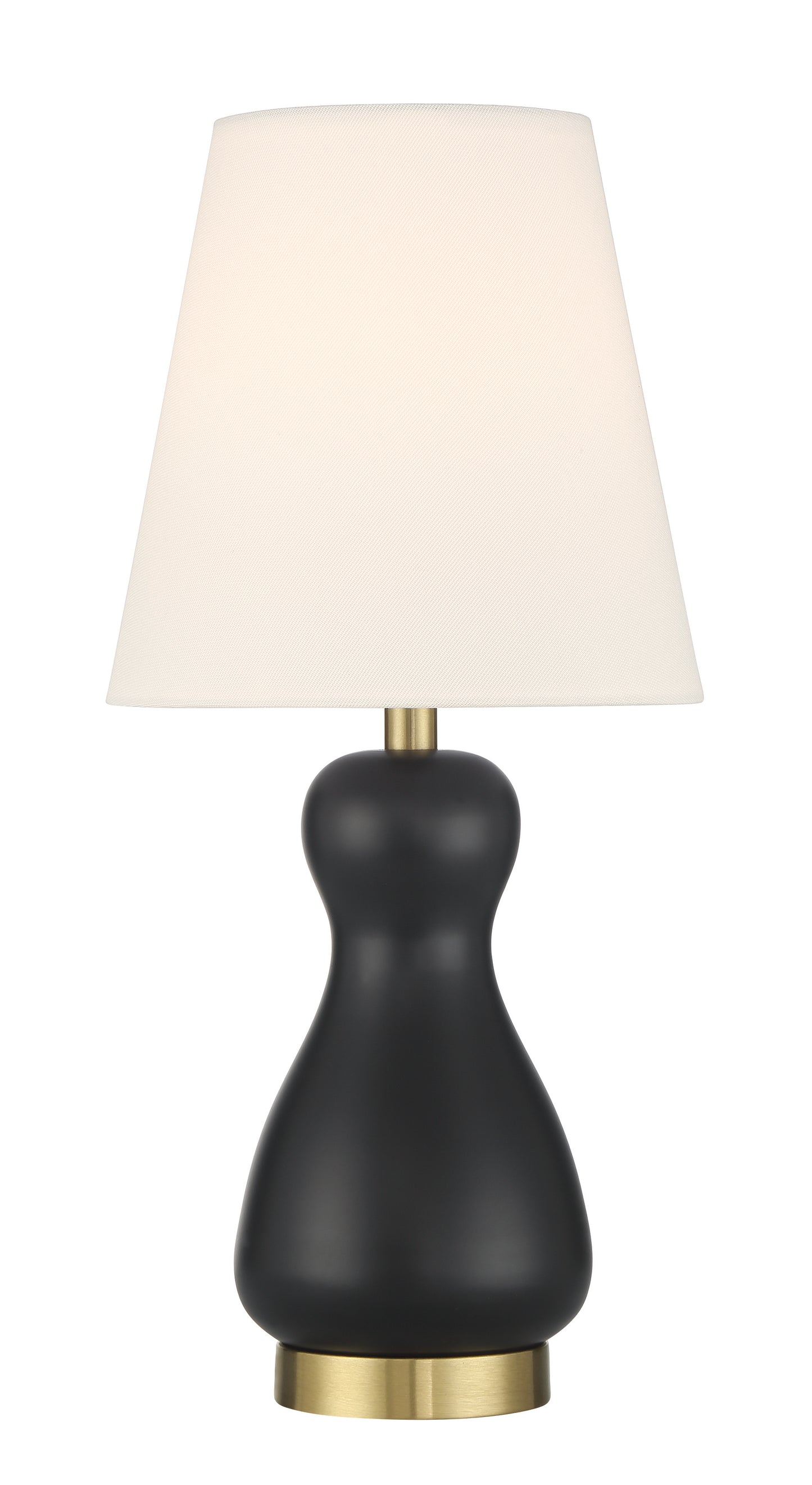 87020FBSB-T - Gloria 1 Light 18" High Table Lamp - Flat Black / Satin Brass