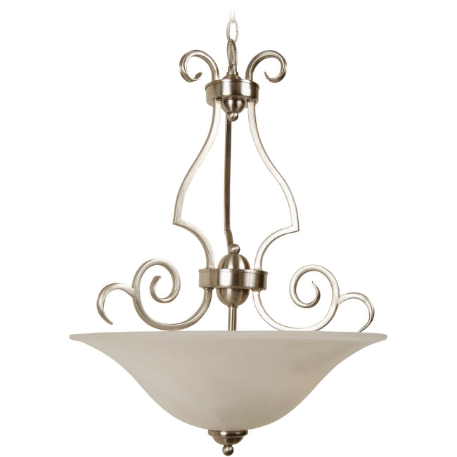 7118BNK3 - Cecilia 3 Light 26" High Inverted Pendant - Brushed Nickel