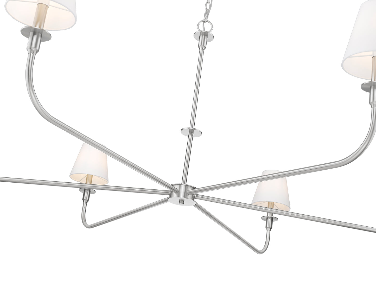 3049-62BN - Tova 6 Light 66" Chandelier - Brushed Nickel