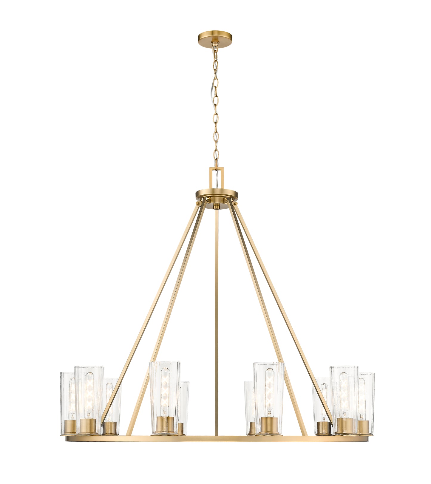 826-10MGLD - Titus 10 Light 46" Chandelier - Modern Gold