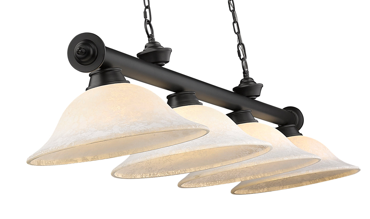 2306-4MB-WM16 - Cordon 4 Light 82" Billiard - Matte Black