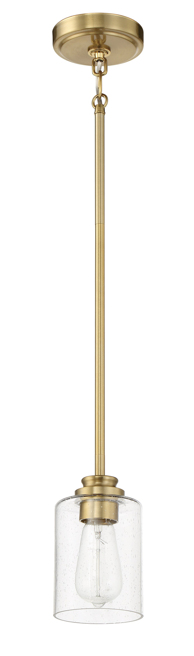 50591-SB - Bolden 1 Light 5" Wide Mini Pendant - Satin Brass