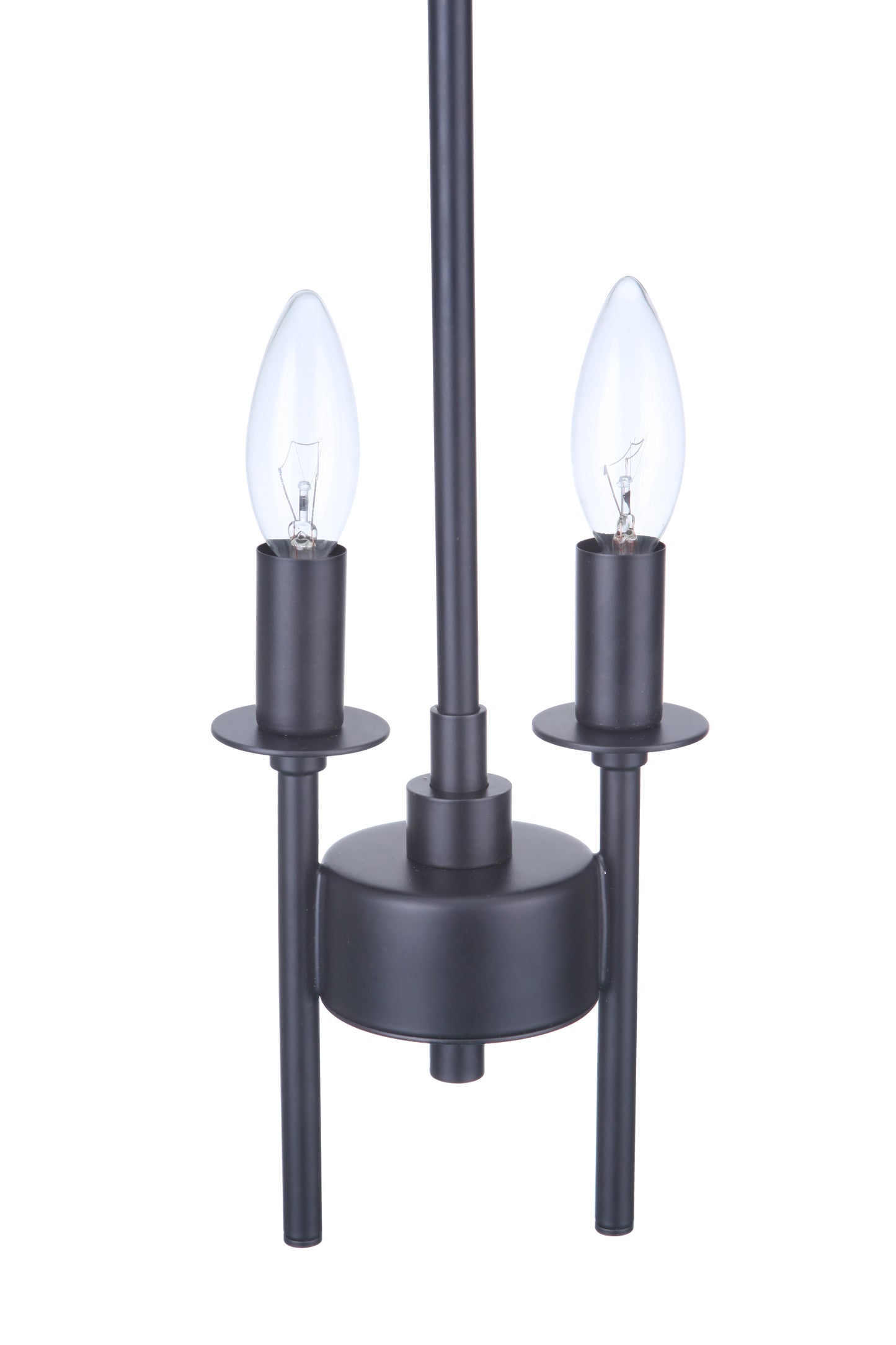 54392-FB - Larrson 2 Light 5.62" Wide Mini Pendant - Flat Black