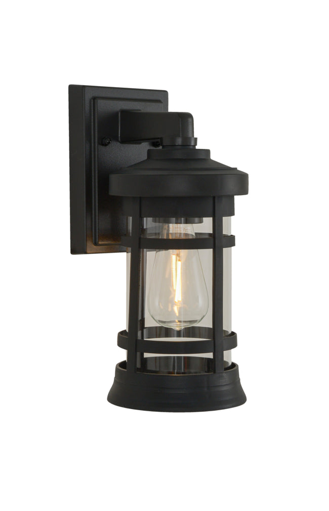 ZA2304-TB-C - Resilience Lanterns 1 Light 13" High Outdoor Wall Lantern - Textured Black