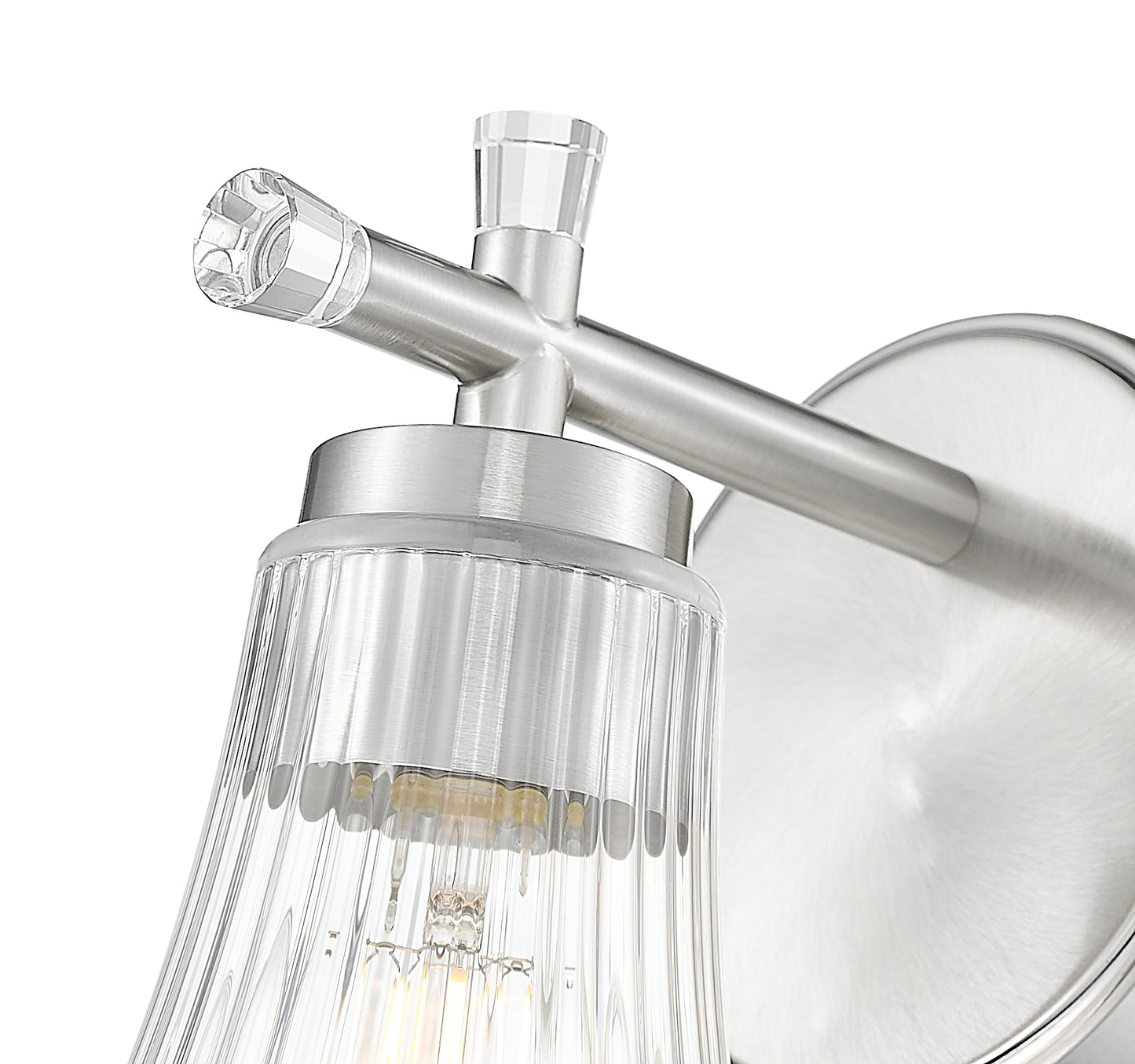 7519-1S-BN - Belle 1 Light Wall 8" Sconce - Brushed Nickel