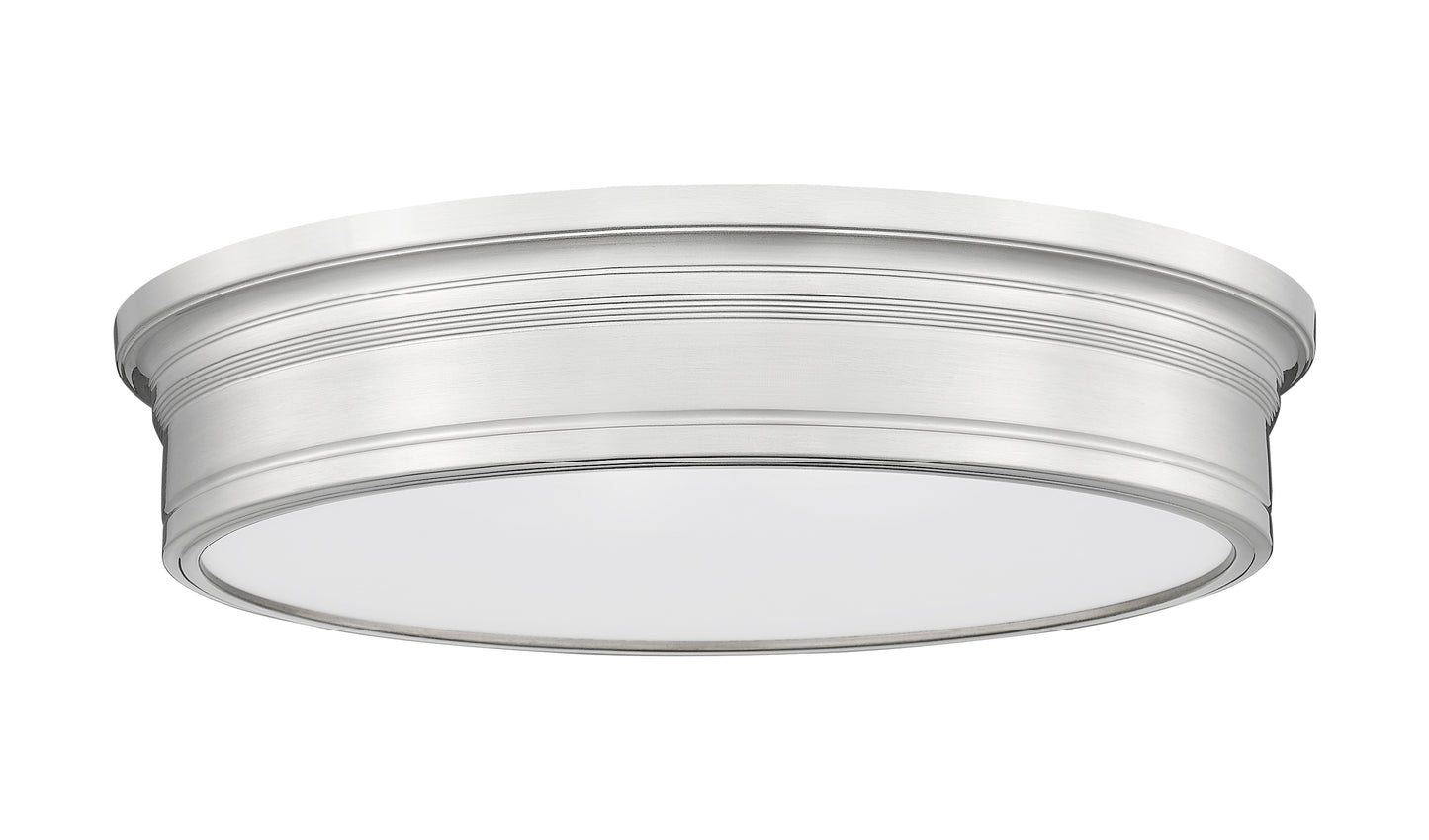 7702F20-BN-LED - Bentley 1 Light Flush 20" Mount - Brushed Nickel