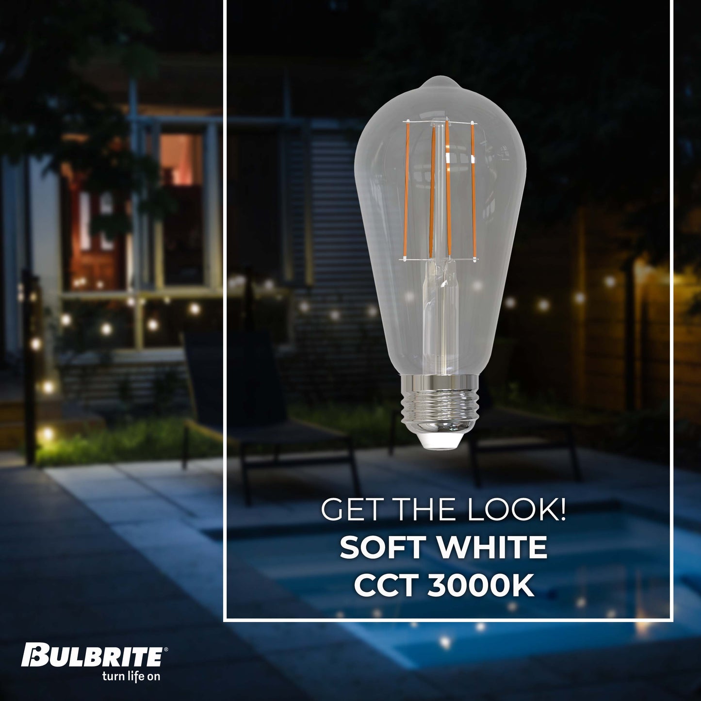 776224 - Dimmable Clear ST18 LED Light Bulb - 7.6 Watt - 3000K - 10 Pack