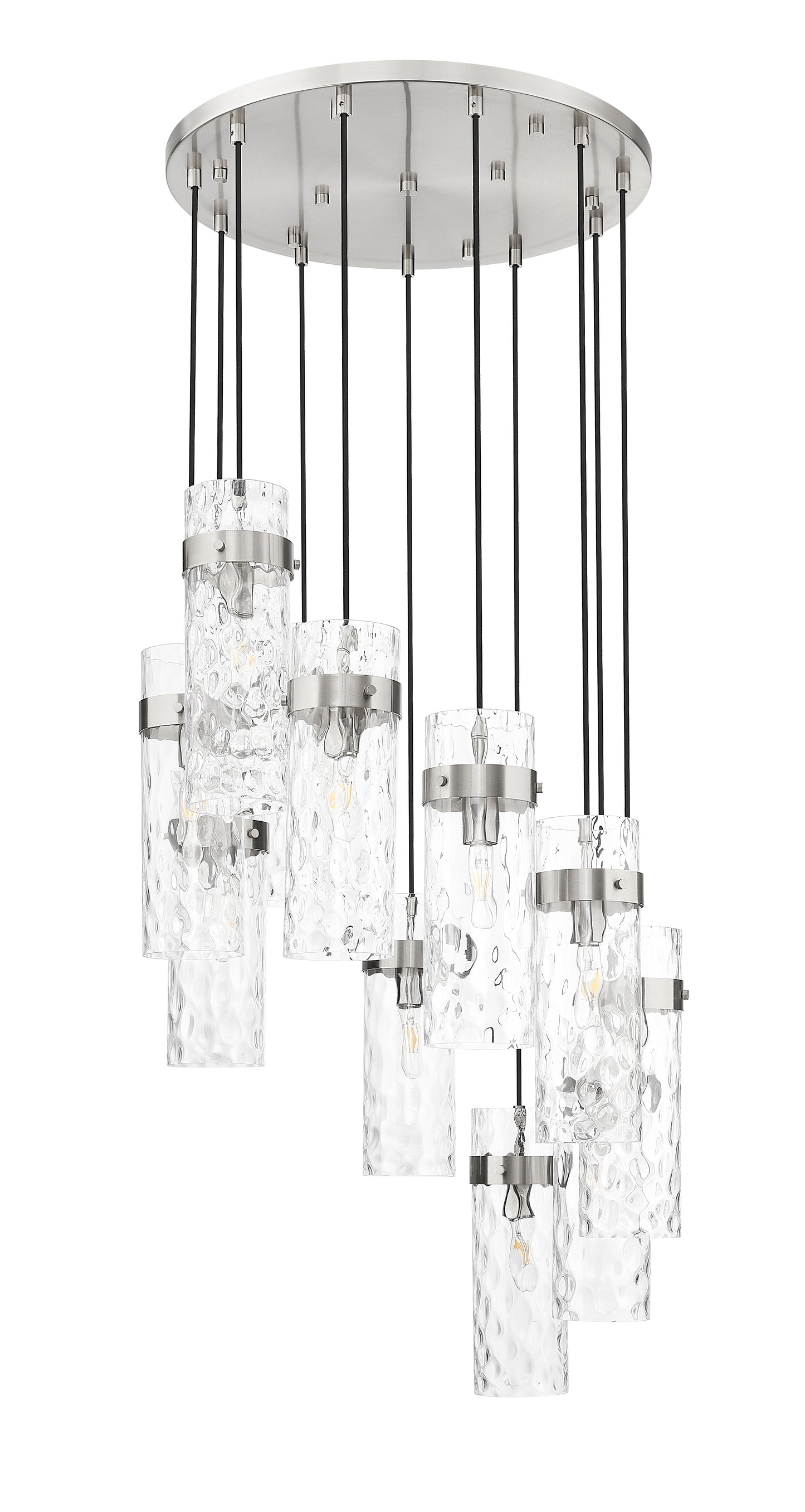 7002P5-11R-BN - Fontaine 11 Light 26" Chandelier - Brushed Nickel