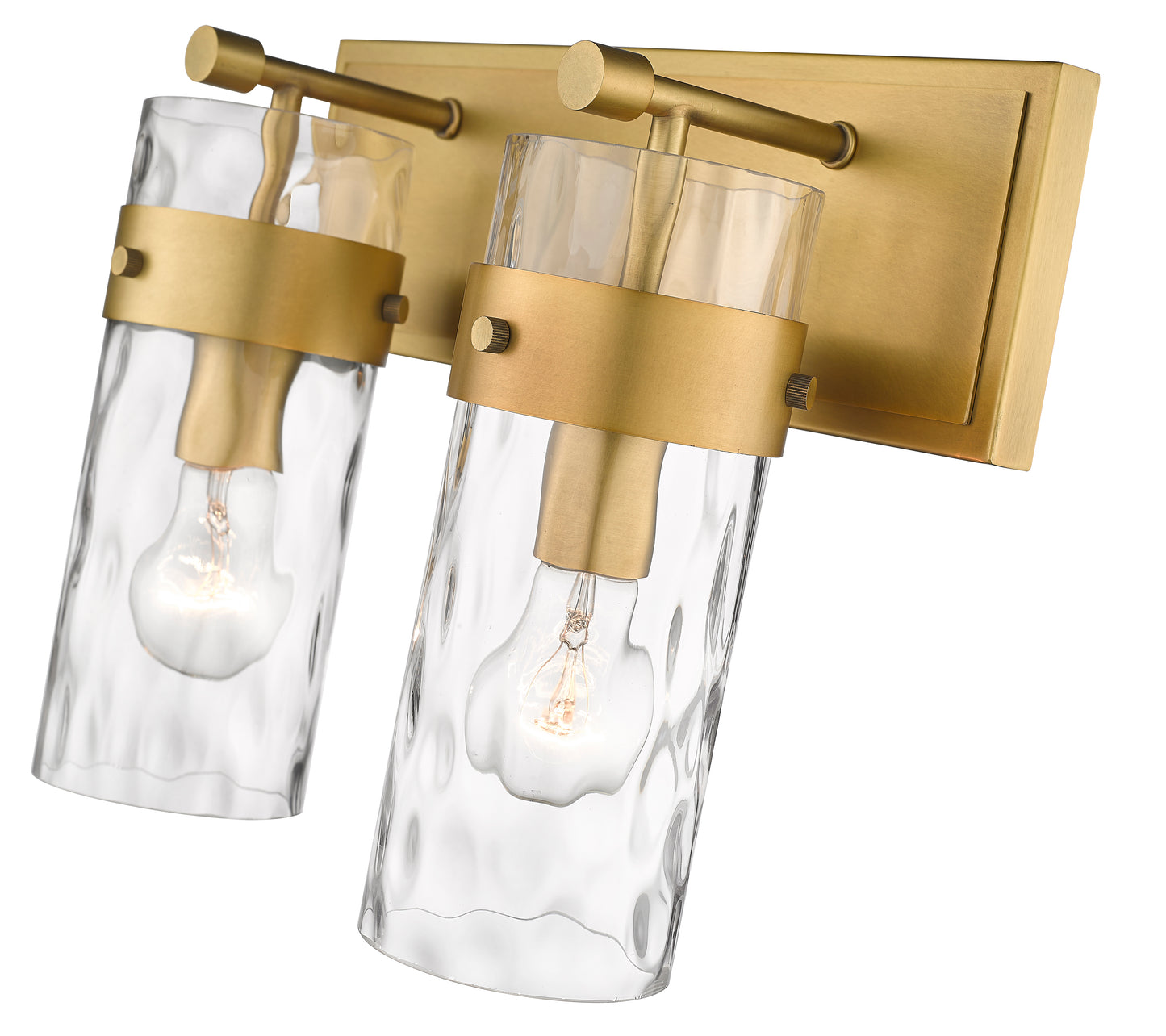 3035-2V-RB - Fontaine 2 Light 14" Vanity - Rubbed Brass