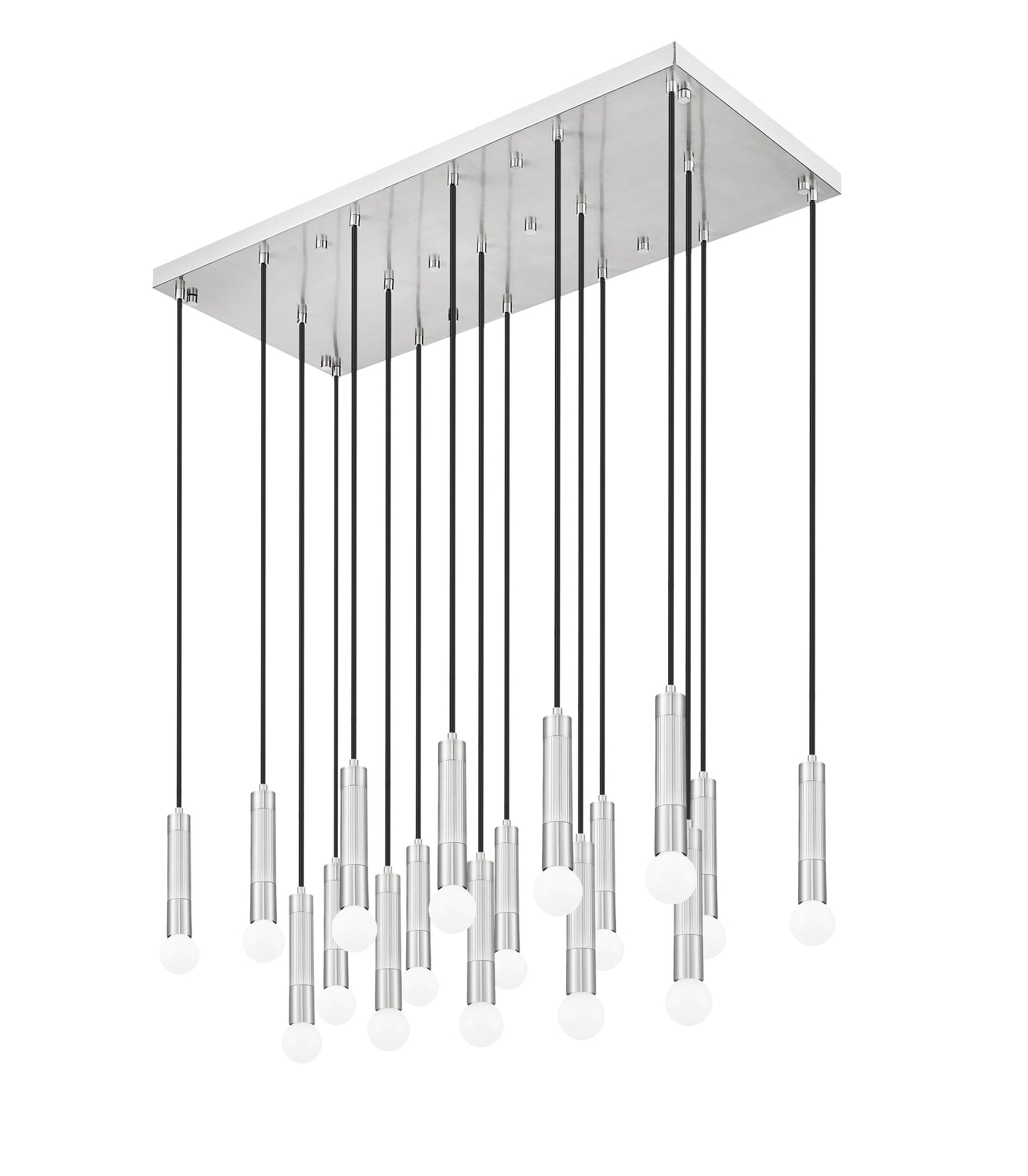 1956P-17L-BN - Stari 17 Light Linear 42" Chandelier - Brushed Nickel