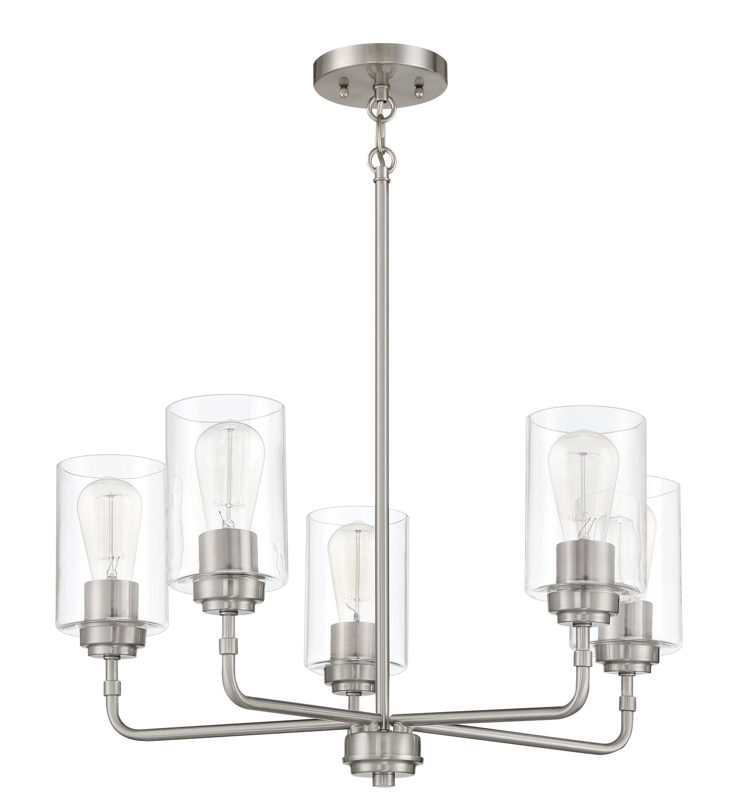 56025-BNK - Stowe 5 Light 23" Wide Chandelier - Brushed Nickel