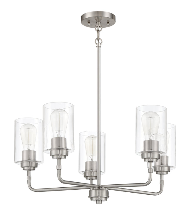 56025-BNK - Stowe 5 Light 23" Wide Chandelier - Brushed Nickel
