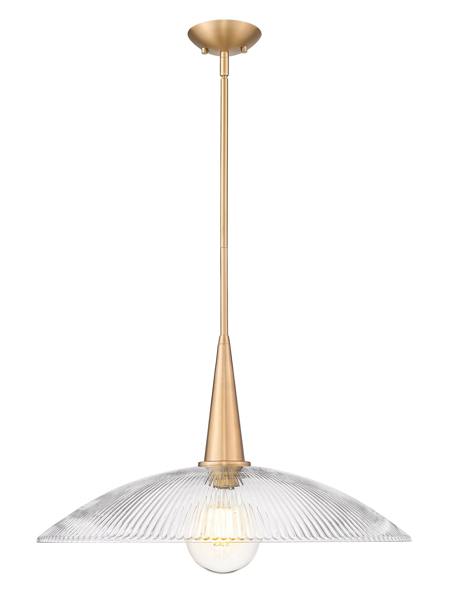 3051P24-MGLD - Lunelle 1 Light 24" Pendant - Modern Gold