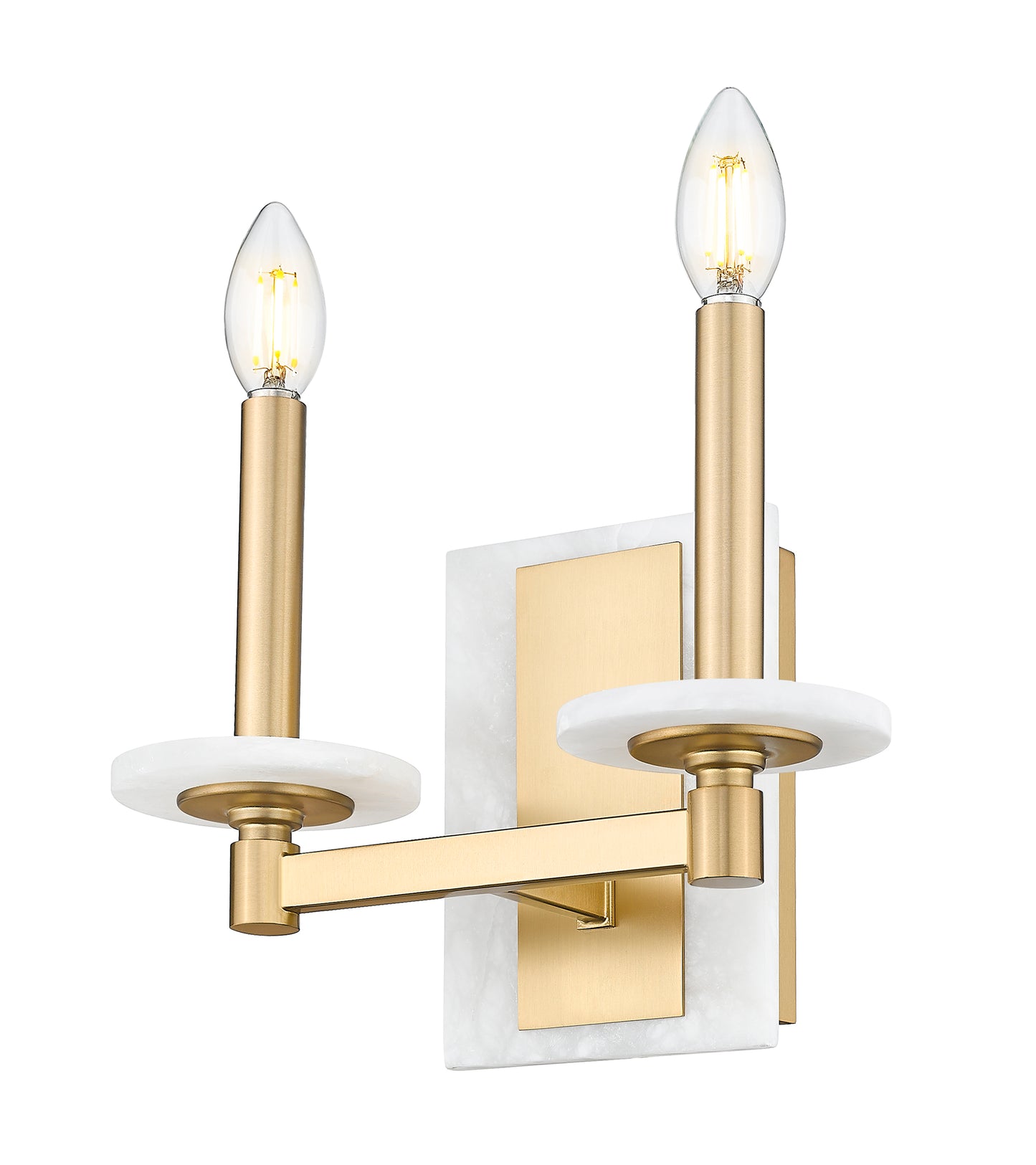 3045-2S-MGLD - Kaden 2 Light Wall 9" Sconce - Modern Gold