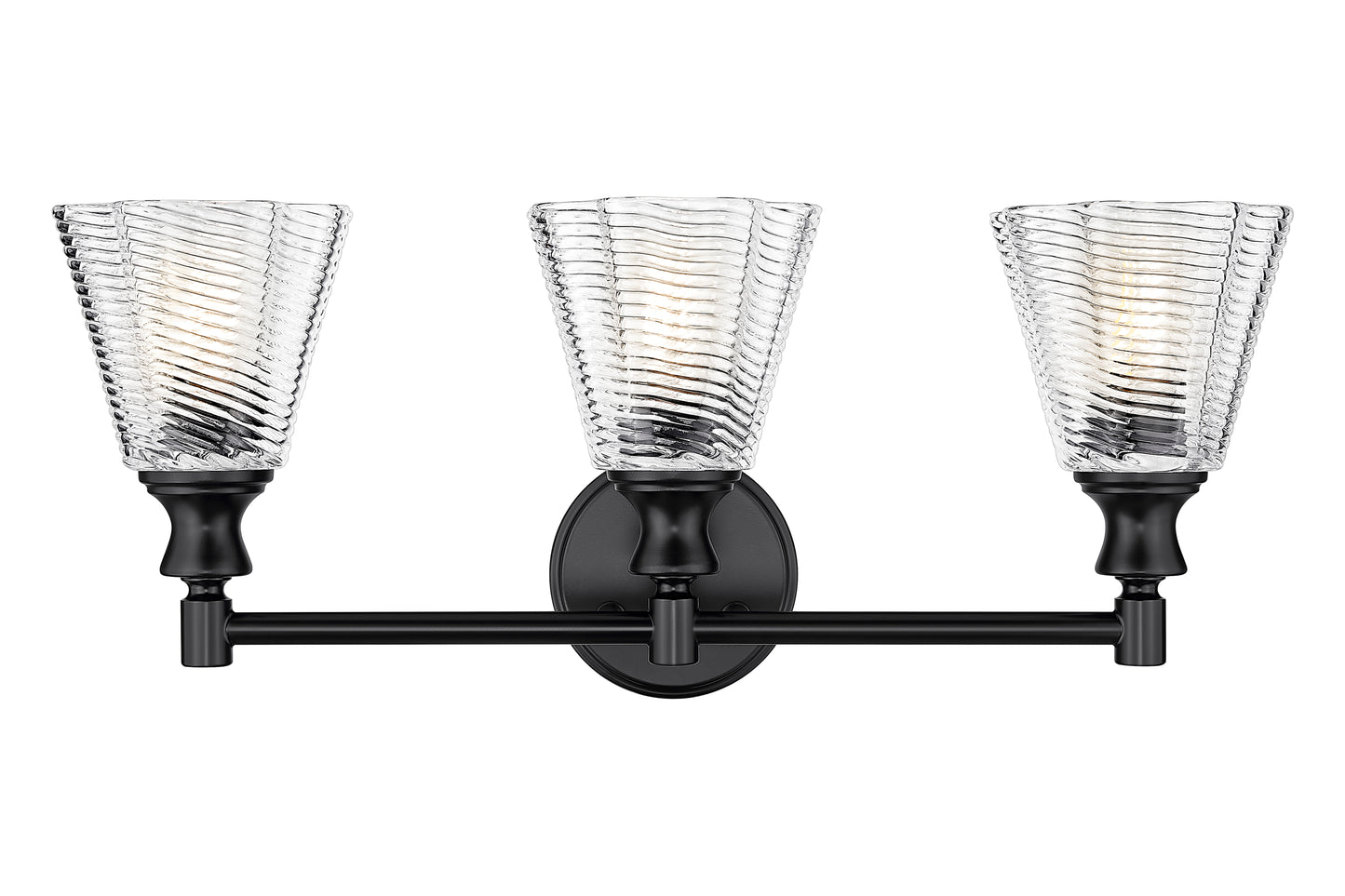7704-3V-MB - Auden 3 Light 24" Vanity - Matte Black
