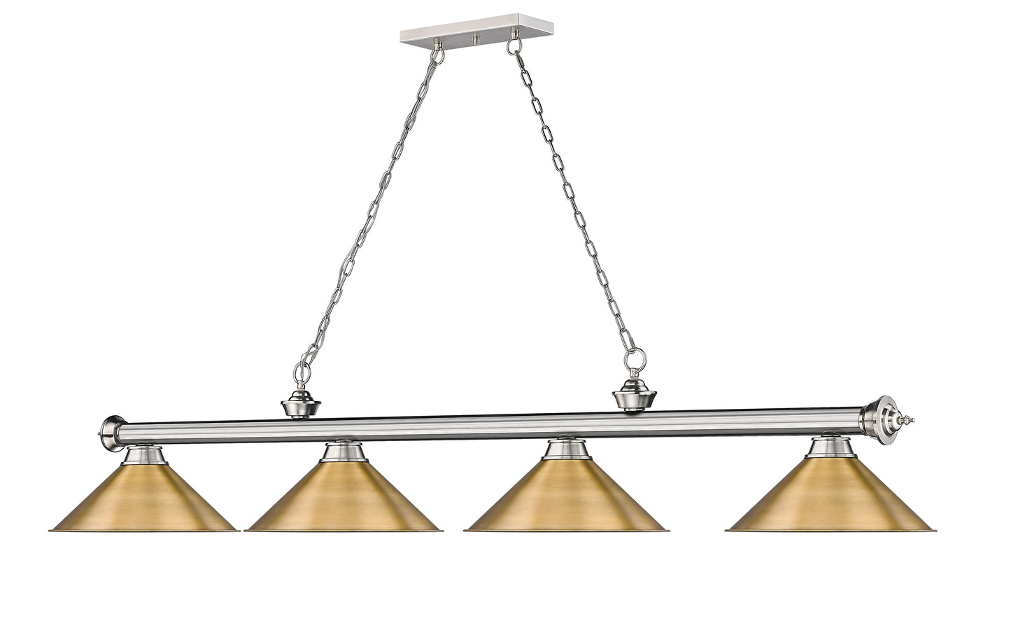 2306-4BN-RB15 - Cordon 4 Light 81" Billiard - Brushed Nickel
