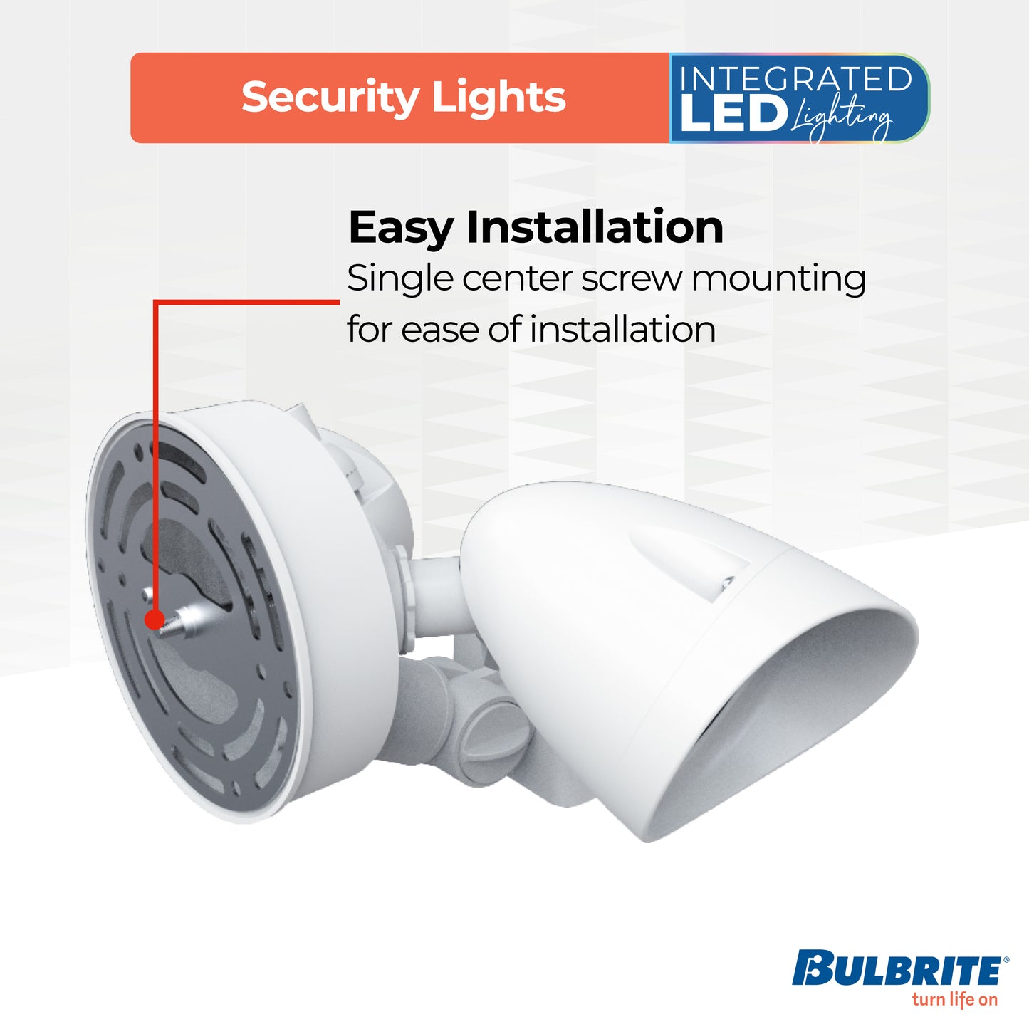 773700 - Wired Outdoor 2-Head LED Security Flood Light, White Finish