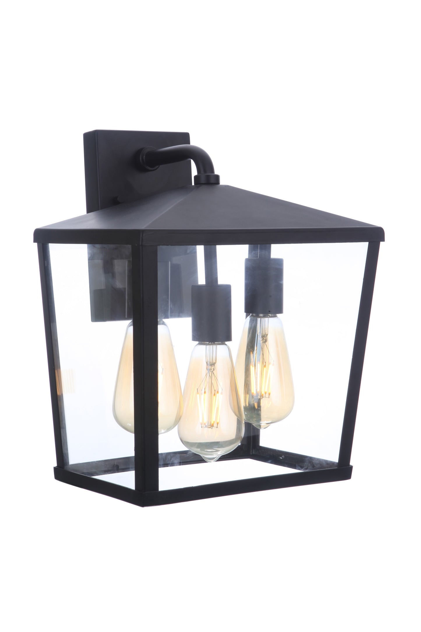ZA4624-MN - Olsen 3 Light 13.38" High Outdoor Wall Lantern - Midnight
