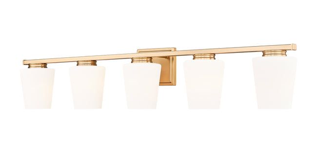 7703-5V-MGLD - Nextra 5 Light 42" Vanity - Modern Gold