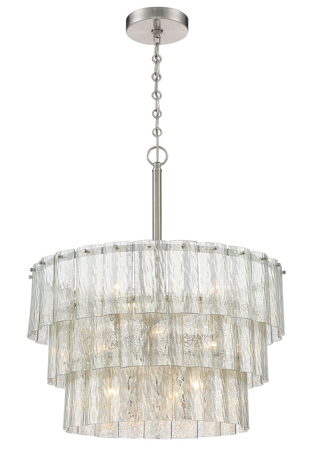 48696-BNK - Museo 9 Light 24" Wide Pendant - Brushed Nickel