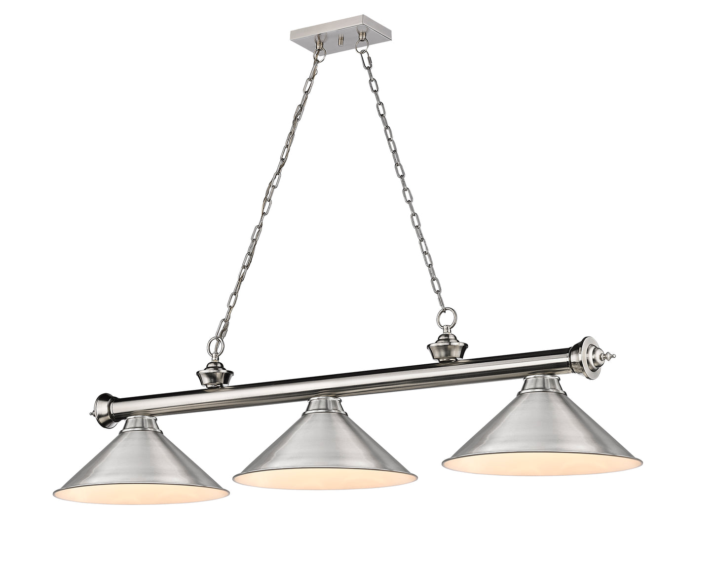 2306-3BN-BN15 - Cordon 3 Light 57" Billiard - Brushed Nickel