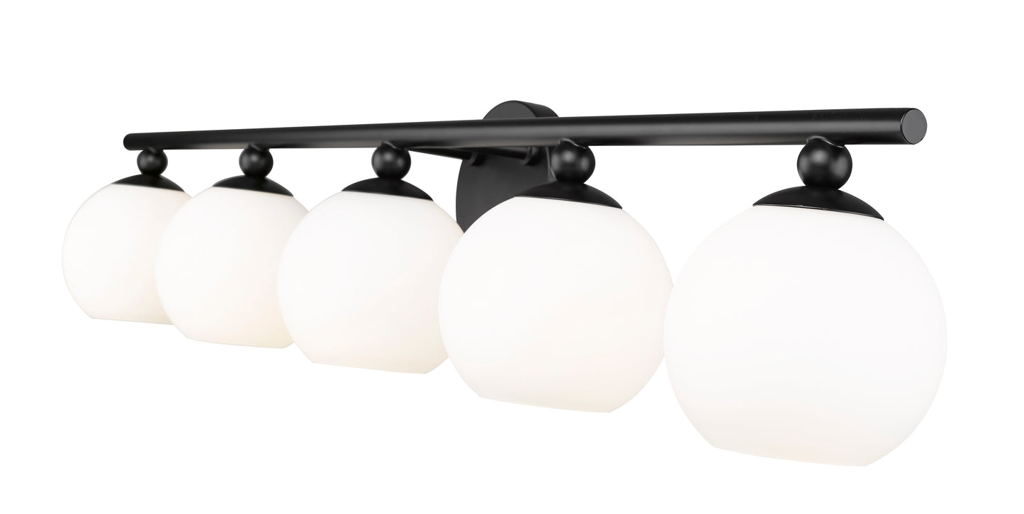 1100-5V-MB - Neoma 5 Light 38" Vanity - Matte Black