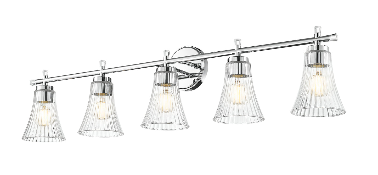 7519-5V-CH - Belle 5 Light 42" Vanity - Chrome