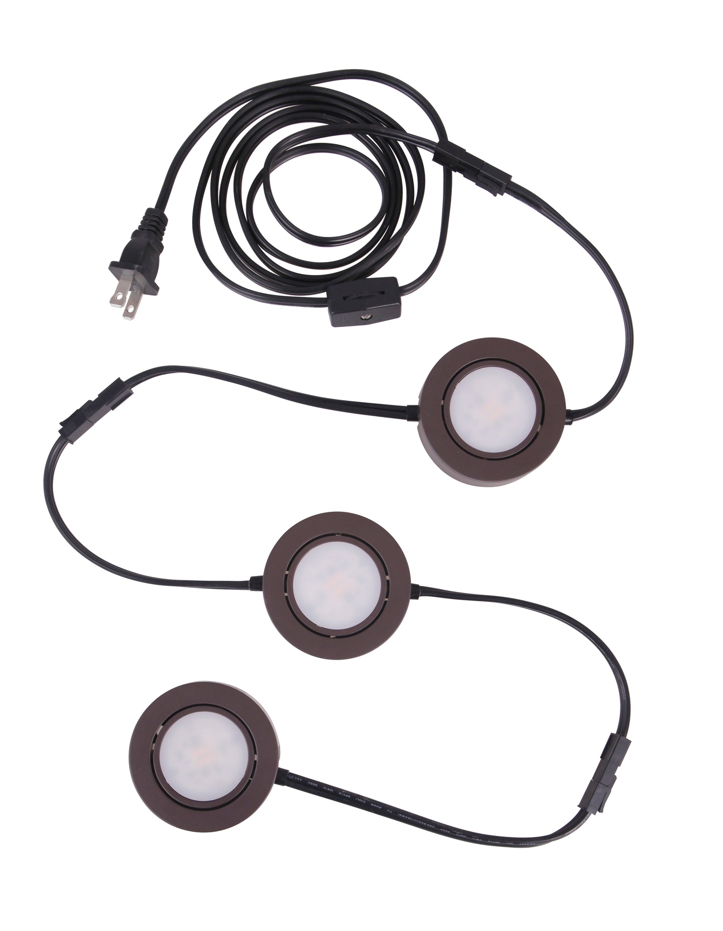 CPK1103-BZ-LED - 3 Light 2.75" Wide Under Cabinet Puck - Bronze