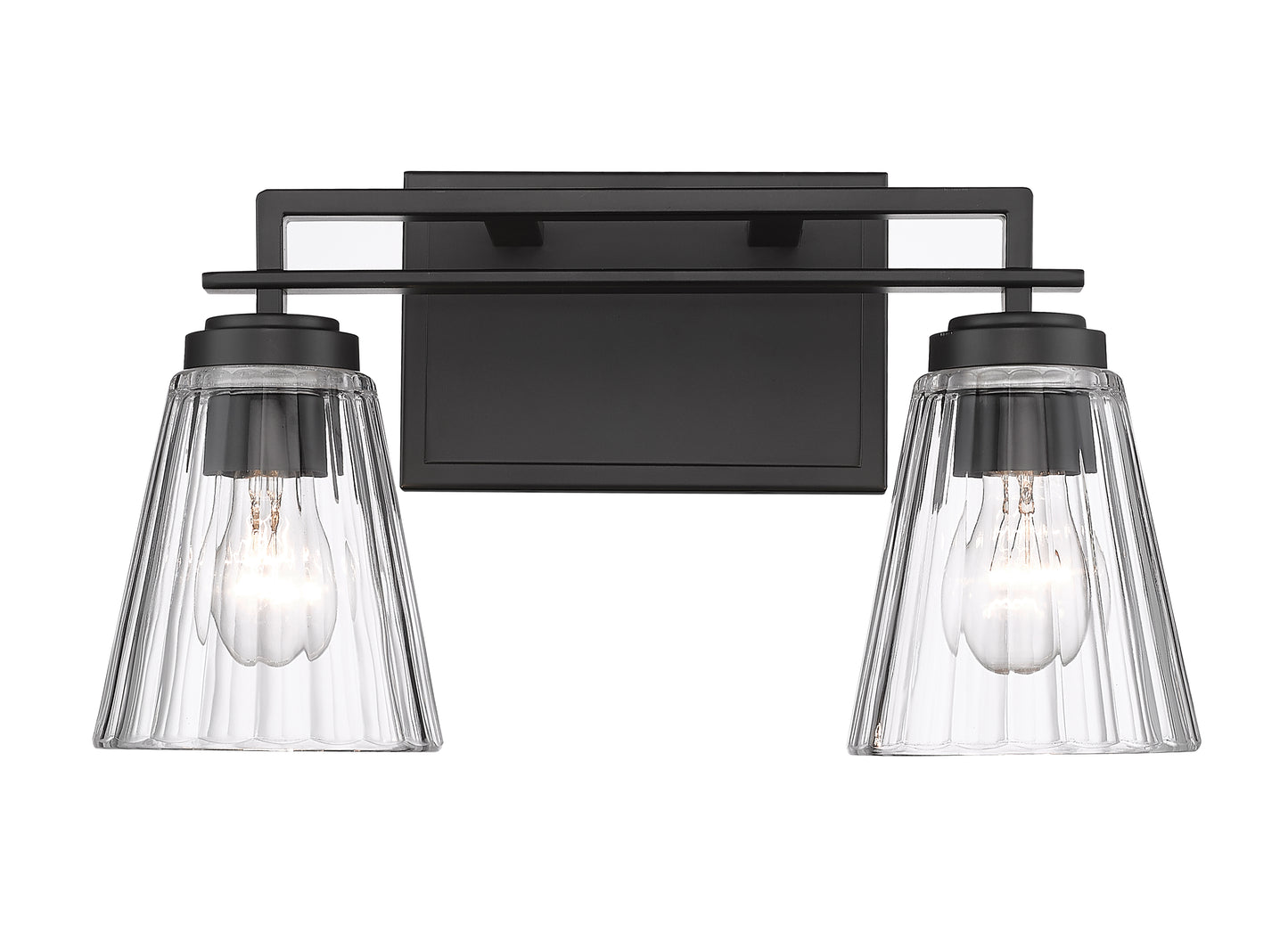 823-2V-MB - Lyna 2 Light 16" Vanity - Matte Black