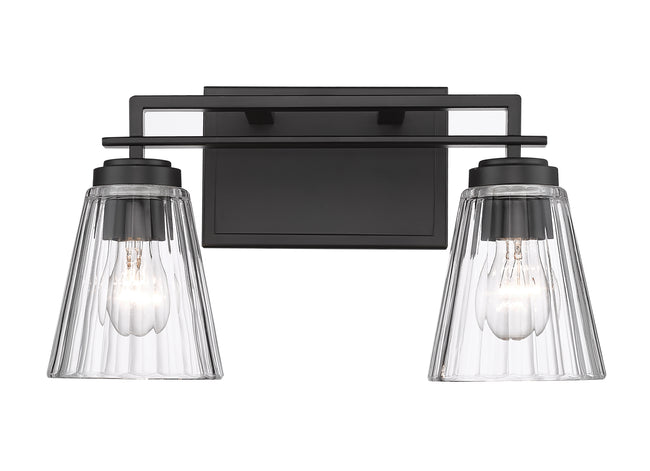 823-2V-MB - Lyna 2 Light 16" Vanity - Matte Black