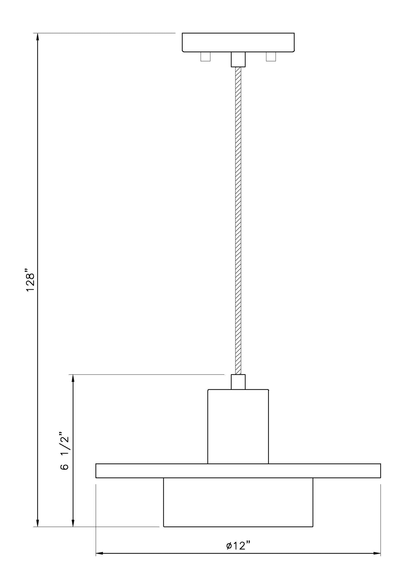 829P12-MB-MGLD-LED - Ludo 1 Light 12" Pendant - Matte Black / Modern Gold