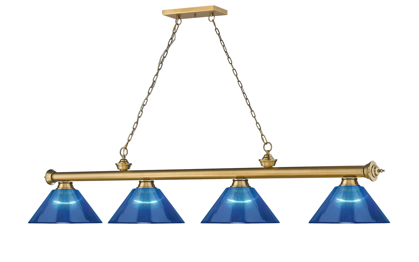 2306-4RB-ARDB - Cordon 4 Light 81" Billiard - Rubbed Brass