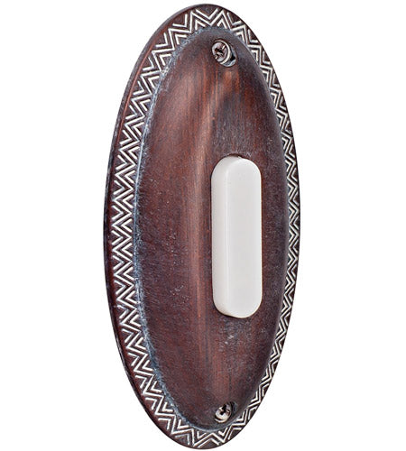 BSOVL-RB - Push Button-Surface Mount 1 Light 2.13" Wide Chime Button - Rustic Brick