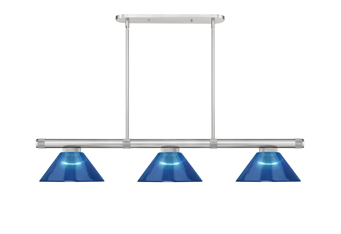 3050-3BN-ARDB - Vanguard 3 Light 58" Billiard - Brushed Nickel