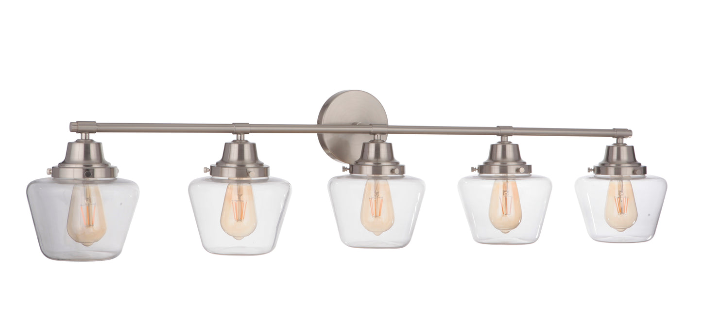 19548BNK5 - Essex 5 Light 48" Wide Vanity Light - Brushed Nickel