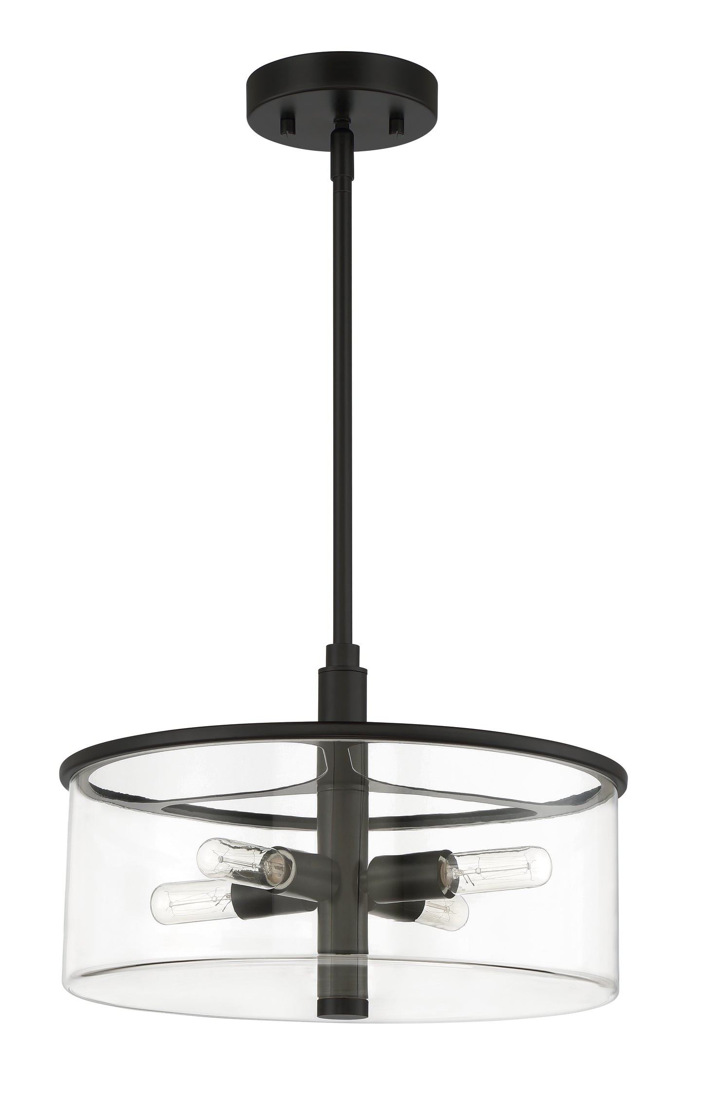 55694-FB - Hailie 4 Light 14.13" Wide Pendant - Flat Black