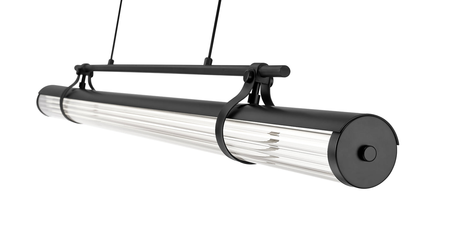1959-54L-MB-LED - Benoit 1 Light Linear 56" Chandelier - Matte Black