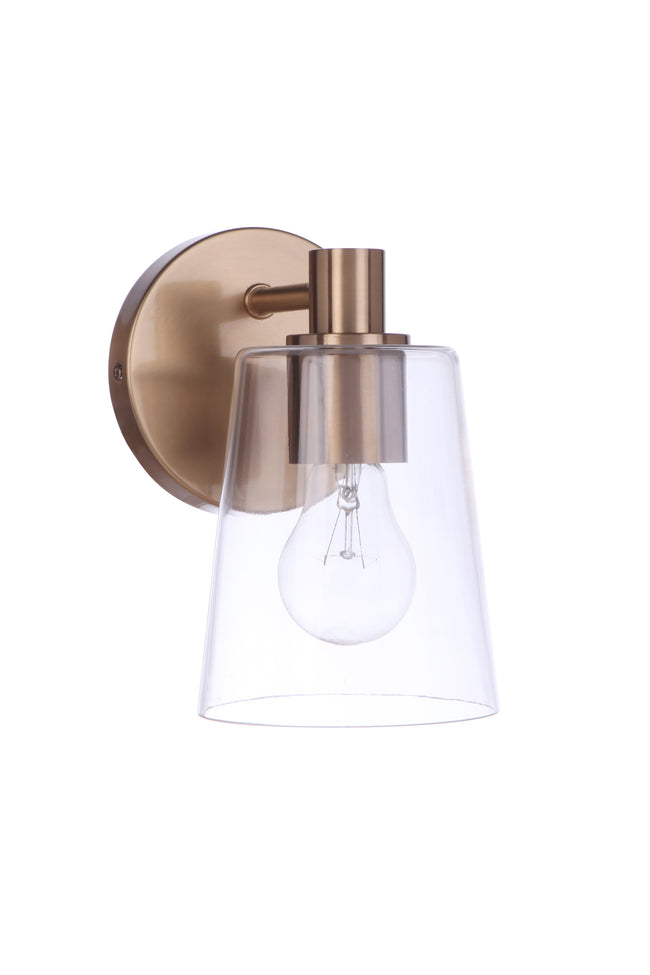12605SB1 - Emilio 1 Light 8" High Wall Sconce - Satin Brass