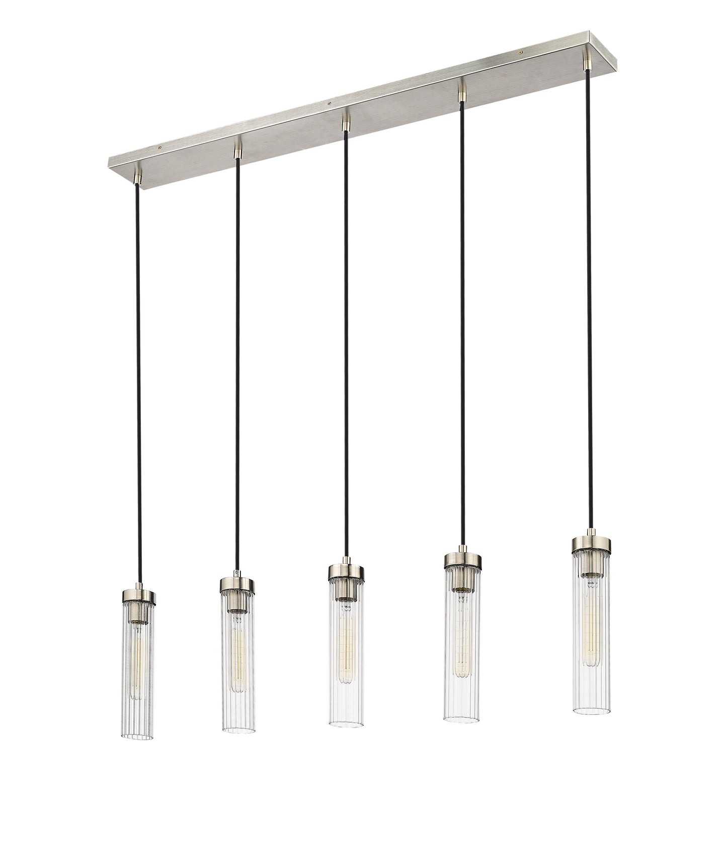 740P-5L-BN - Beau 5 Light Linear 42" Chandelier - Brushed Nickel