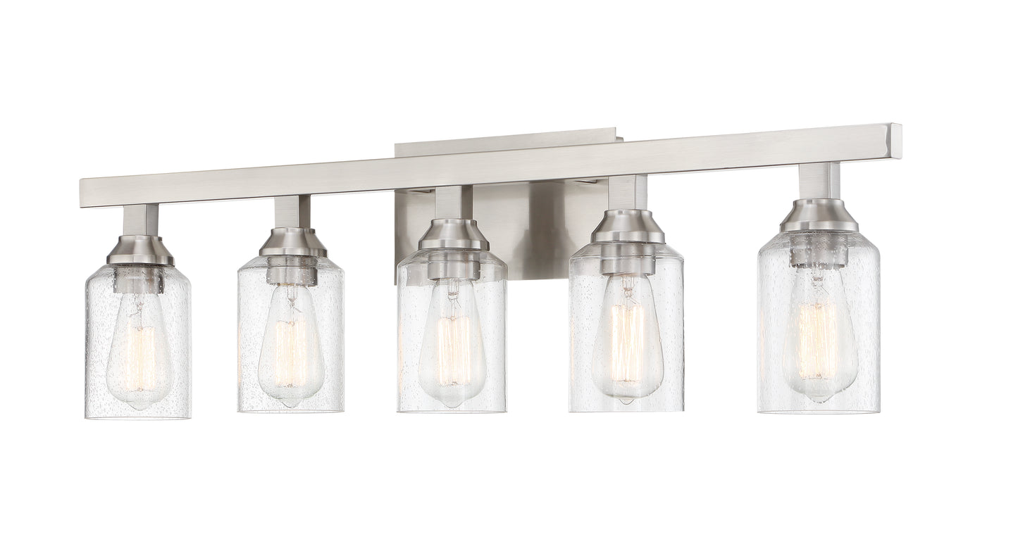 53105-BNK - Chicago 5 Light 36" Wide Vanity Light - Brushed Nickel