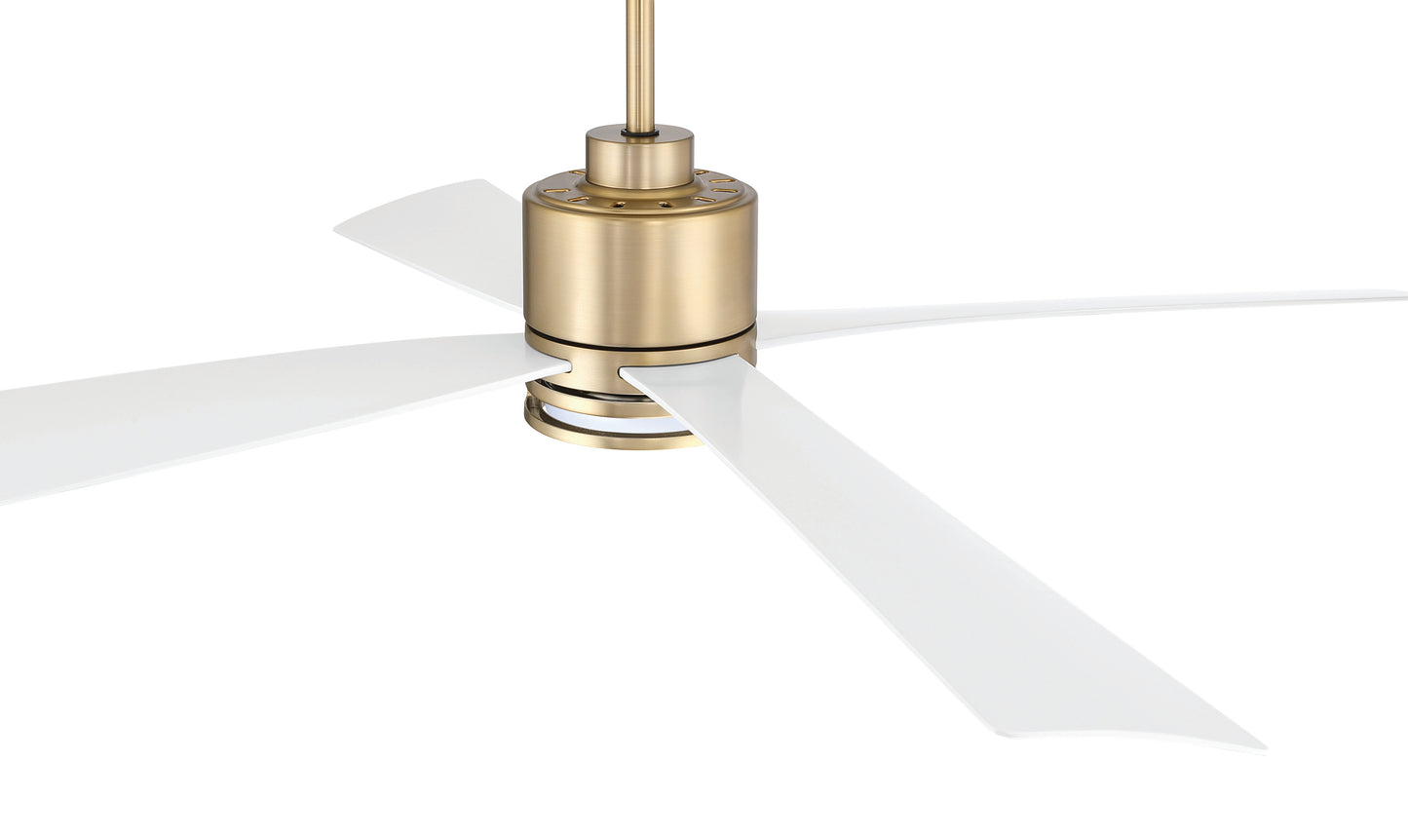 RHT52SB4 - Rhett 52" 4-Blade Indoor/Outdoor Ceiling Fan Damp Rated 52" 4 Blade Indoor Outdoor Ceiling Fan with Light Kit - Satin Brass