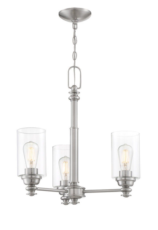 49823-BNK-C - Dardyn 3 Light 20" Wide Chandelier - Brushed Nickel