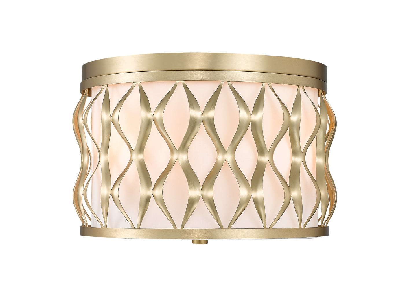 1948F12-MGLD - Harden 3 Light Flush 12" mount - Modern Gold