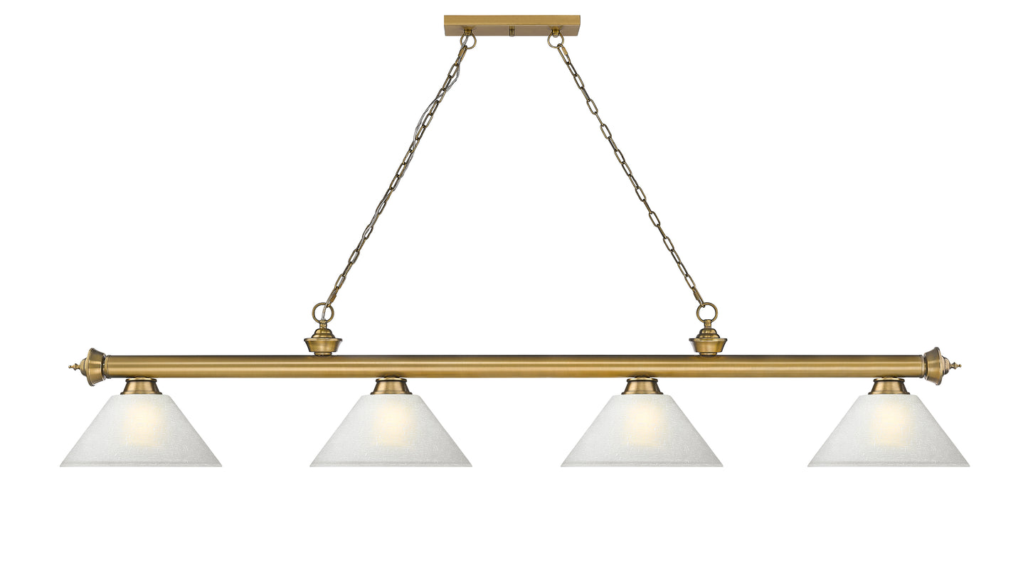 2306-4RB-AWL14 - Cordon 4 Light 81" Billiard - Rubbed Brass