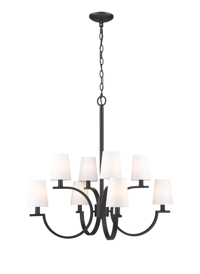 2016-8MB - Cordelia 8 Light 29" Chandelier - Matte Black